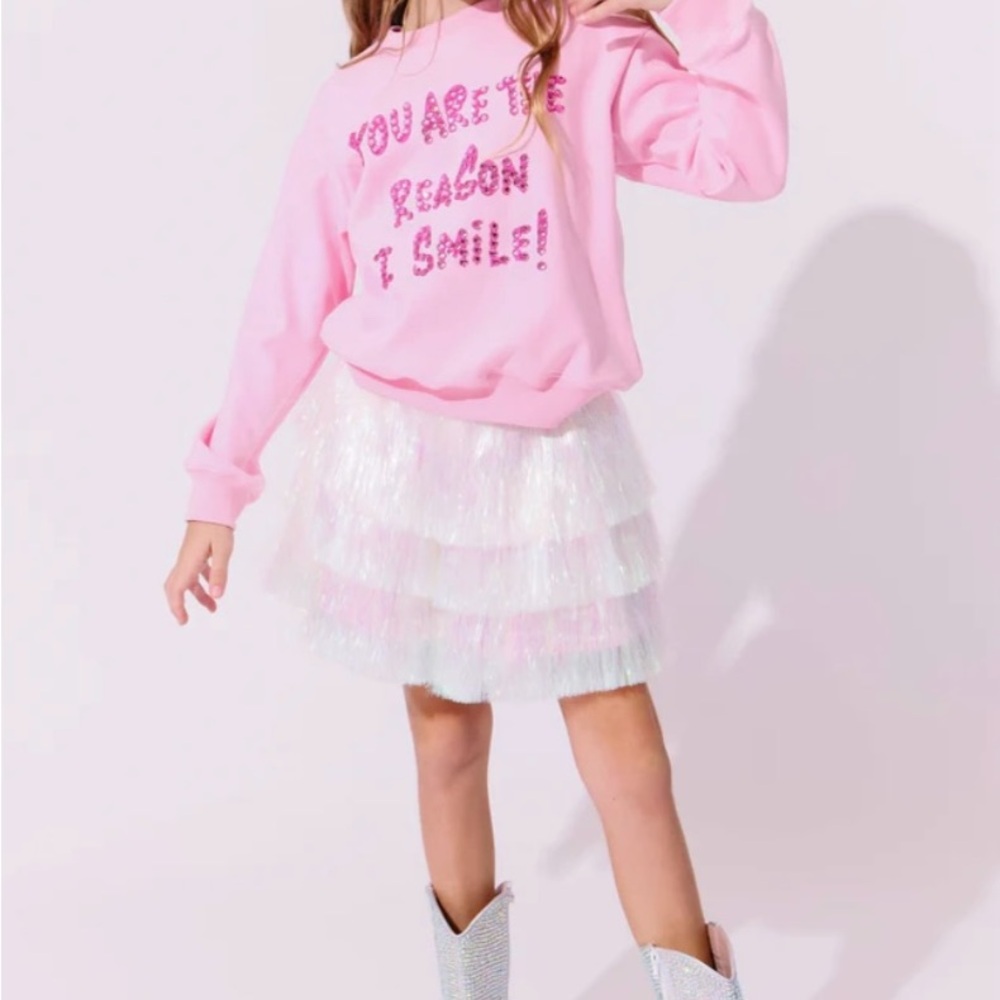 Lola + The Boys Sparkling Layered Skirt